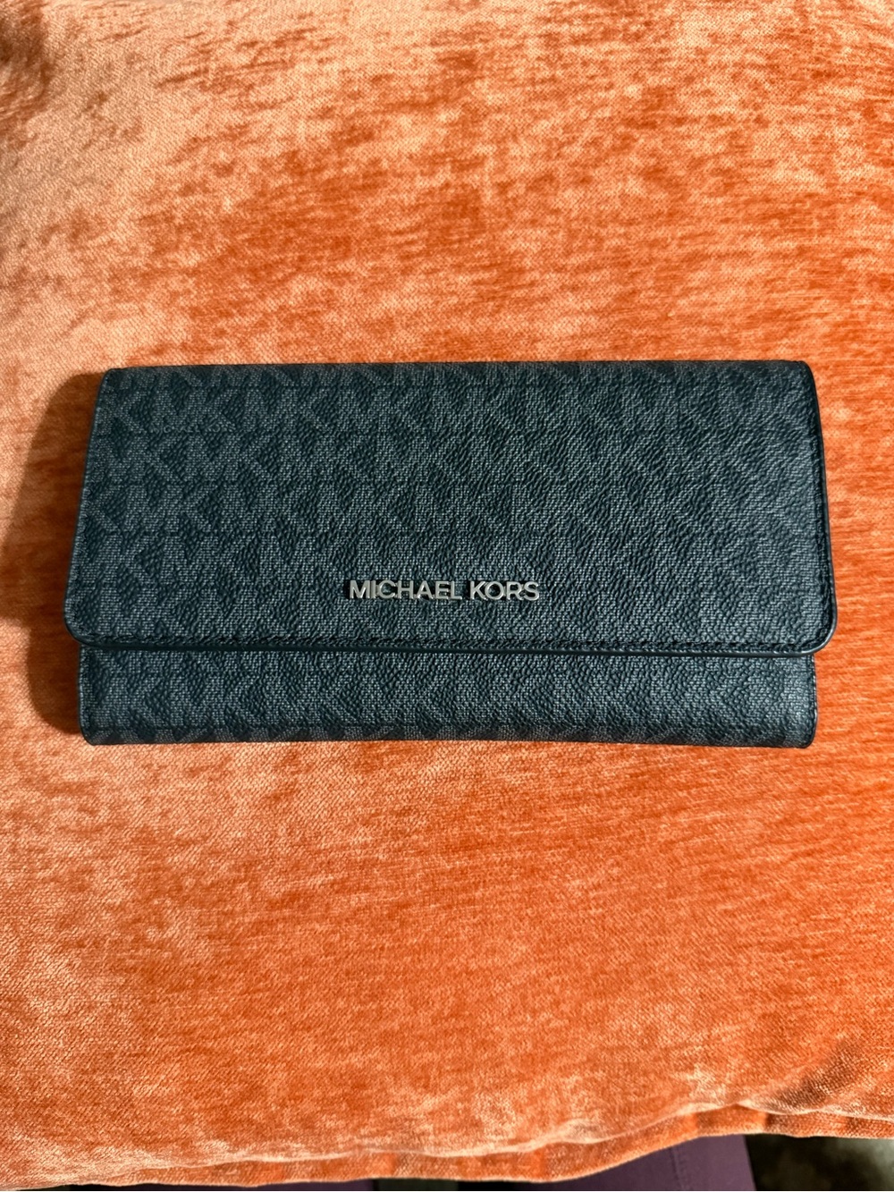 Michael Kors Black Logo Continental Wallet